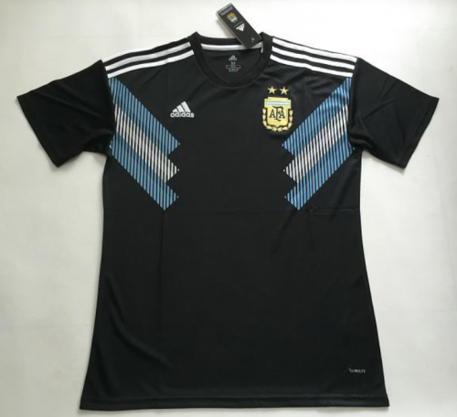 2018 World Cup Argentina Home Black Thailand Soccer Jersey AAA