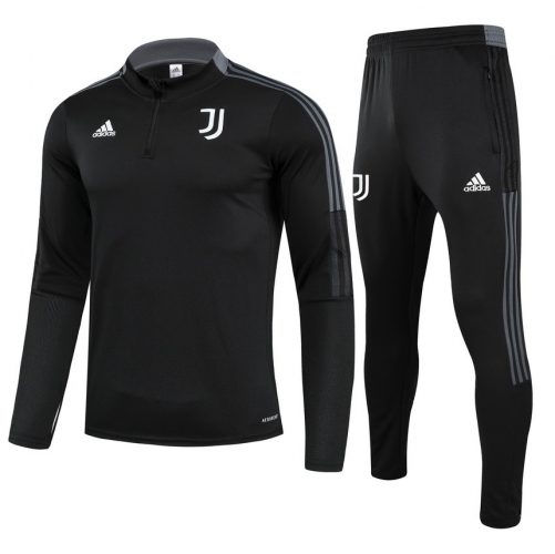 2021-22 Juventus Black Kids/Youth Tracksuit Uniform-815