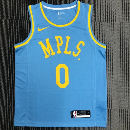 Los Angeles Lakers Blue Round Collar #0 YOUNG Jersey-311