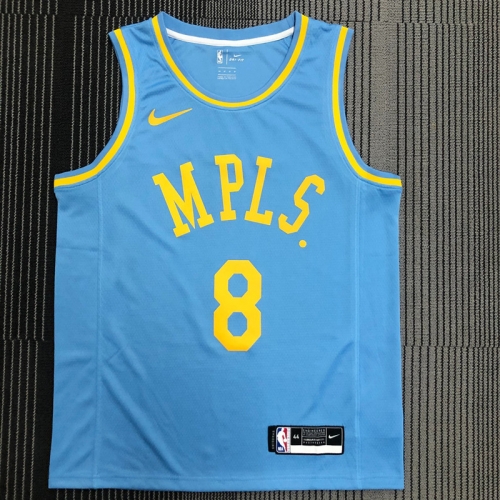 Los Angeles Lakers Blue Round Collar #8 Jersey-311