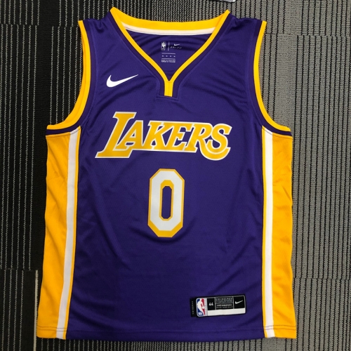NBA Los Angeles Lakers Purple V Collar #0 Jersey-311