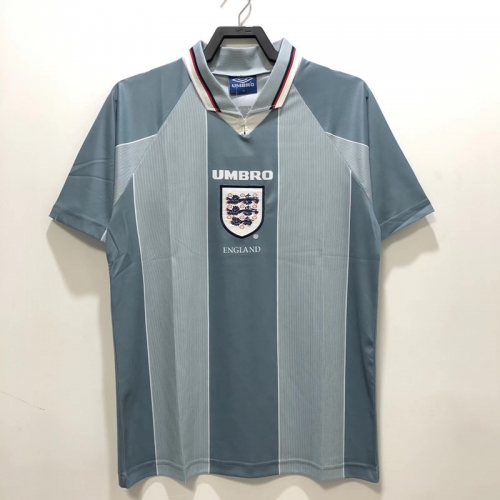 98Retro Verison England Away Gray & White Thailand Soccer Jersey AAA-811/301/2011