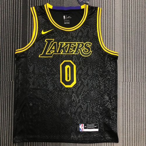 Snake skin Version Los Angeles Lakets Black #0 NBA Jersey-311