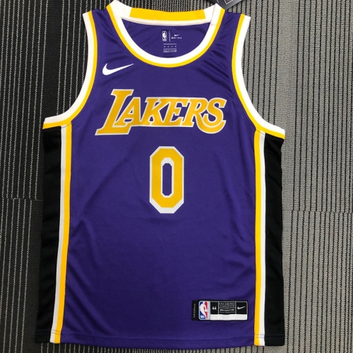 Los Angeles Lakers Purple Round Collar #0 Jersey-311