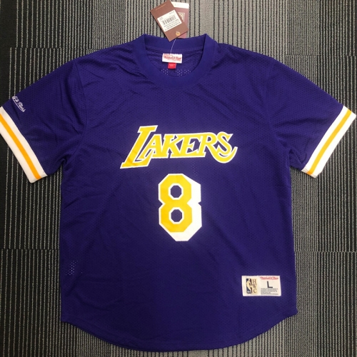 Mitchellness Retro Version NBA Los Angeles Lakers Purple #8 Jersey-311