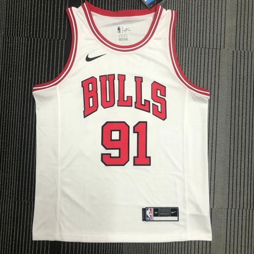 NBA Chicago Bull White #91 Jersey-311