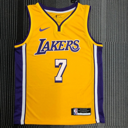 NBA Los Angeles LakersYellow V Collar #7 Jersey-311