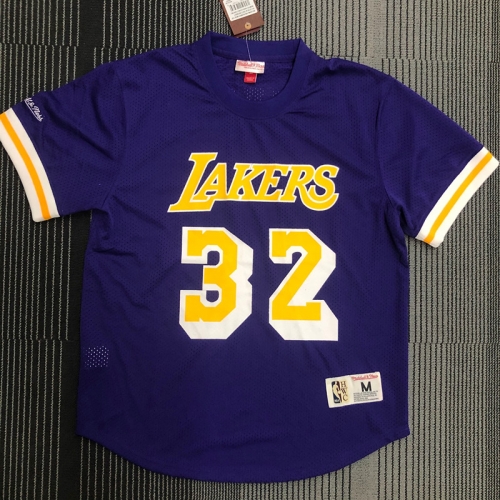 Mitchellness Retro Version NBA Los Angeles Lakers Purple #32 Jersey-311