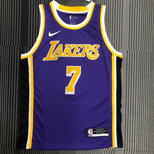 Nik Version Los Angeles Lakets Purple Round Collar #7 NBA Jersey-311