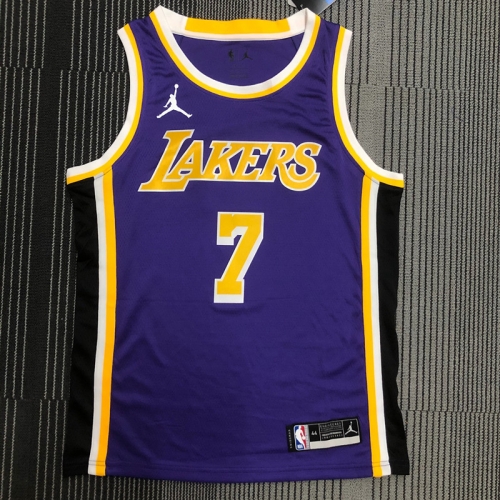 Feiren Version Los Angeles Lakets Purple Round Collar #7 NBA Jersey-311