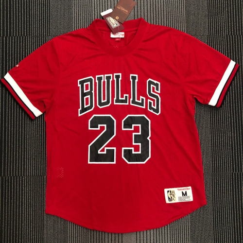 Mitchellness Retro Version Chicago Bull Red #3 Jersey-311