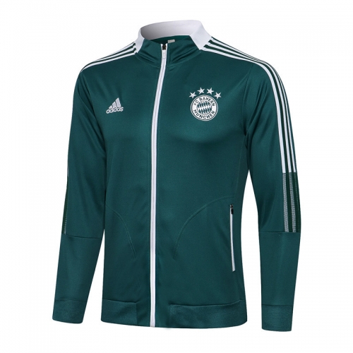 2021-2022 Bayern München Dark Green Soccer Jacket Top-815