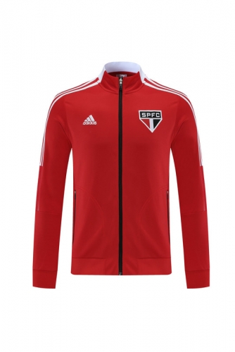 2021-22 Sao Paulo Red Thailand Soccer Jacket Top-LH