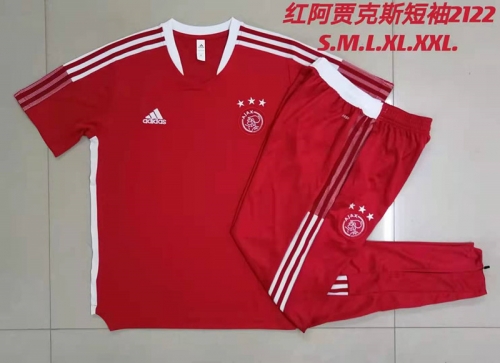 2021-22 Ajax Red Shorts -Sleeve Thailand Tracksuit Uniform-815