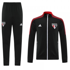 2021-22 Sao Paulo Black Thailand Soccer Jacket Uniform-LH