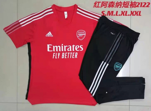 2021-22 Arsenal Red Shorts-Sleeve Thailand Tracksuit Uniform-815