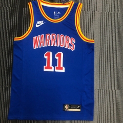 70th Retro Version Golden State Warriors Blue #11 NBA Jersey-311