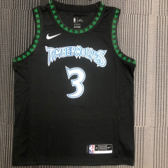 18 Retro Version NBA Minnesota Timberwolves Black #3 Jersey-311