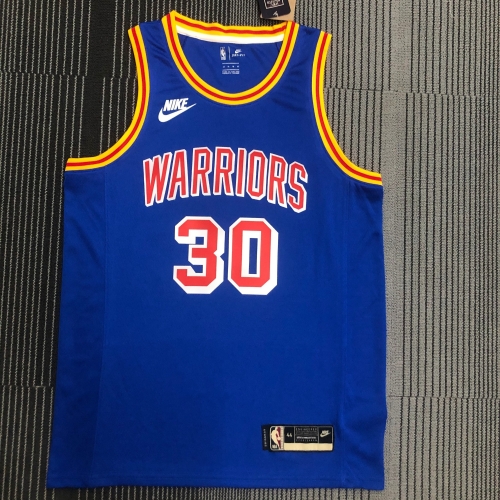 70th Retro Version Golden State Warriors Blue #30 NBA Jersey-311