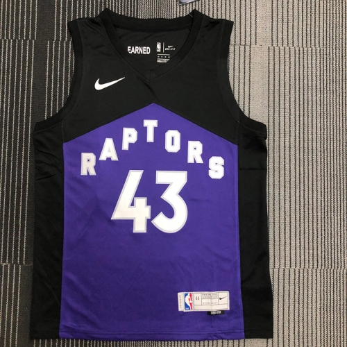 Reward Version NBA Toronto Raptors Black & Purple #43 Jersey-311/SN