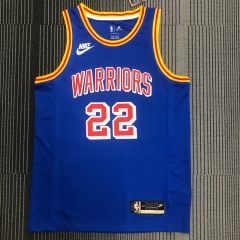 70th Retro Version Golden State Warriors Blue #22 NBA Jersey-311