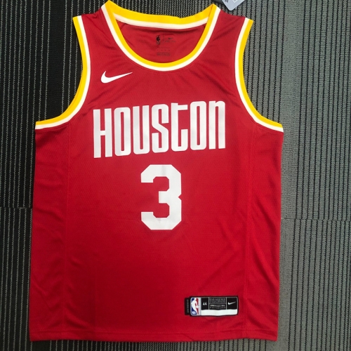 Retro Version NBA Houston Rockets Red #3 Jersey-311