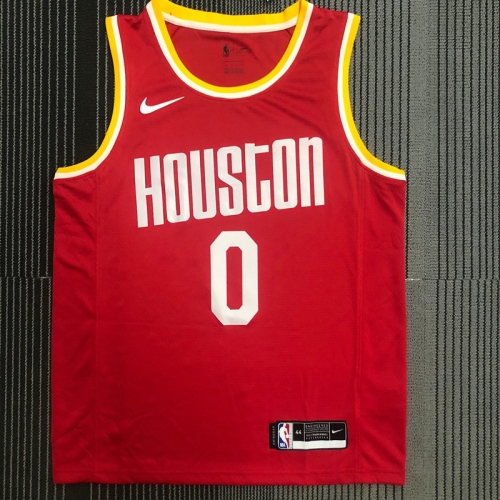Retro Version NBA Houston Rockets Red #0 Jersey-311