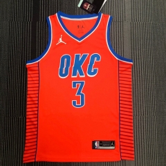 2021 Feiren Version NBA Oklahoma City Thunder Orange #3 Jersey-311