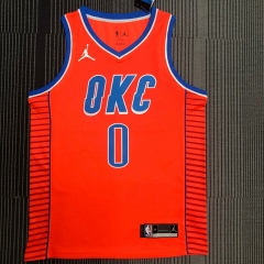 2021 Feiren Version NBA Oklahoma City Thunder Orange #0 Jersey-311