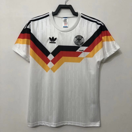 90 Retro Version Germany Home White Thailand Soccer Jersey-811