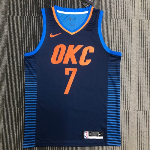 2021 Feiren Version NBA Oklahoma City Thunder Blue #7 Jersey-311