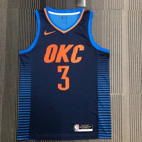 2021 Feiren Version NBA Oklahoma City Thunder Blue #3 Jersey-311