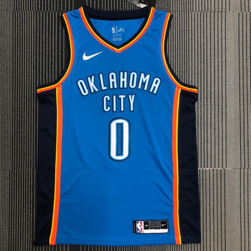 2021 Nik Version NBA Oklahoma City Thunder Blue #0 Jersey-311