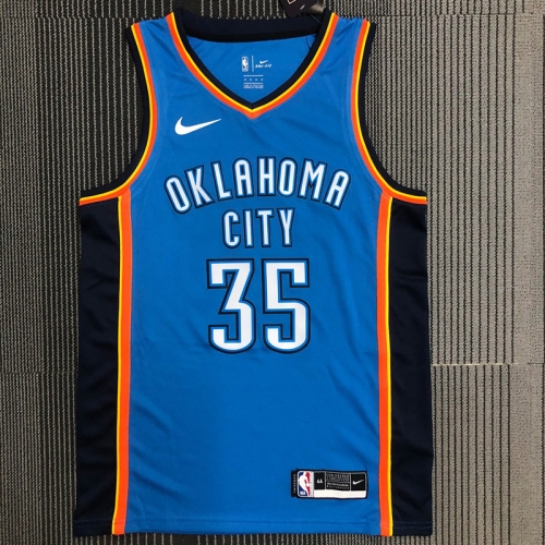 2021 Nik Version NBA Oklahoma City Thunder Blue #35 Jersey-311