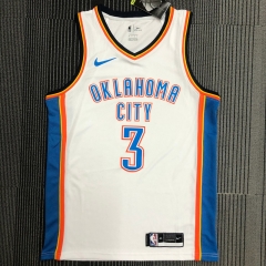 2021 Nik Version NBA Oklahoma City Thunder White #3 Jersey-311