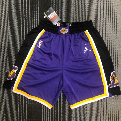 2021 Season Los Angeles Lakers Purple NBA Shorts-311