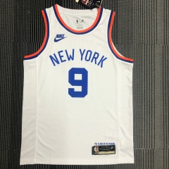 75th Retro Version New York Kinicks NBA White #9 Jersey-311