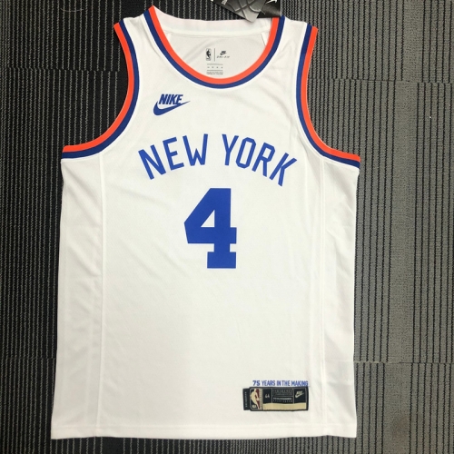 75th Retro Version New York Kinicks NBA White #4 Jersey-311