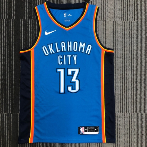 2021 Nik Version NBA Oklahoma City Thunder Blue #13 HARDEN Jersey-311