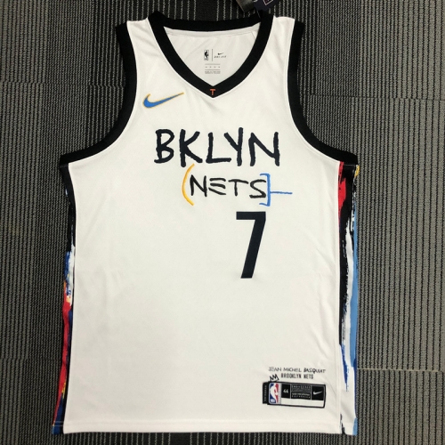 2020-2021 Graffiti Version NBA Brooklyn Nets White #7 Jersey-311