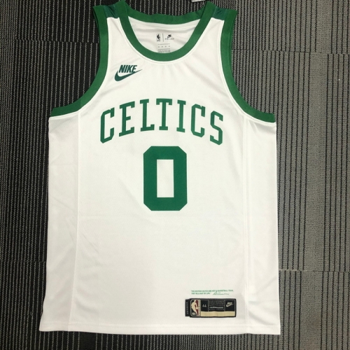 75th Retro Version Boston Celtics White #0 NBA Jersey-311