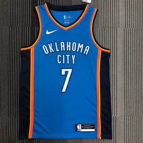 2021 Nik Version NBA Oklahoma City Thunder Blue #7 Jersey-311