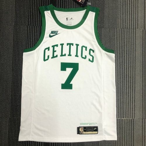 75th Retro Version Boston Celtics White #7 NBA Jersey-311