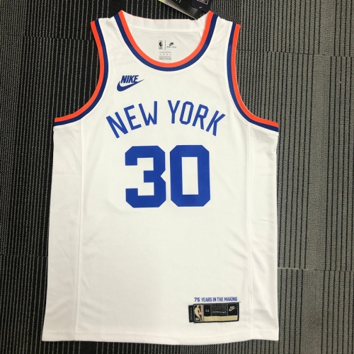 75th Retro Version New York Kinicks NBA White #30 Jersey-311