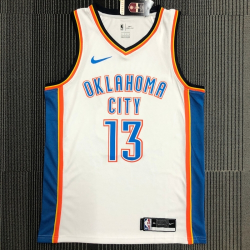 2021 Nik Version NBA Oklahoma City Thunder White #13 HARDEN Jersey-311