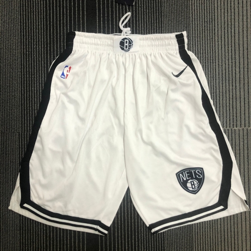 NBA Brooklyn Nets White Shorts-311