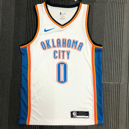 2021Nik Version NBA Oklahoma City Thunder White #0 Jersey-311