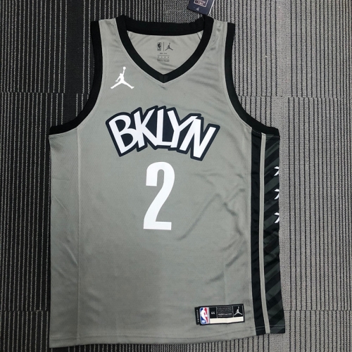 2020-2021 Feiren Version NBA Brooklyn Nets Gray #2 Jersey-311