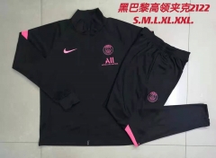 2021/2022 Paris SG Black WIth Pink Logo Soccer Jacket Uniform-815