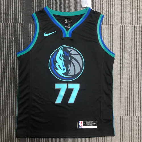 Dallas Mavericks Black #77 NBA Jersey-311